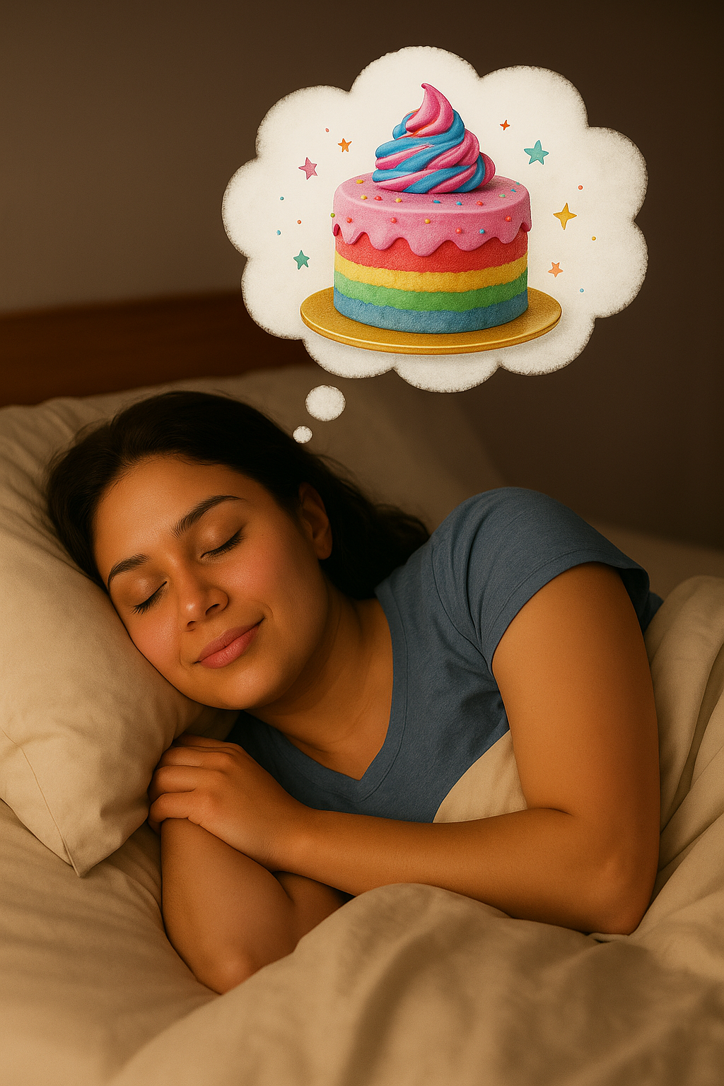 MujerSoñandoTorta